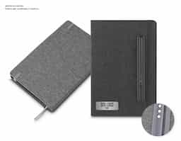 Caderno com capa produzida em tecido sustentável RPET, que contribui para a preservação do meio ambiente. Conta com suporte para caneta integrado à capa e design dobrável que se transforma em suporte para smartphone.
Miolo com 80 folhas pautadas, ideal para anotações no dia a dia.
Observação: Não acompanha caneta. Imagem meramente ilustrativa.