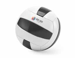 Bola de voleibol em PVC, com faixas azuis e brancas. Produto certificado conforme a portaria Inmetro nº 302 de 12/Jul/2021, garantindo segurança e qualidade. Tamanho 5, ideal para partidas e treinos.
