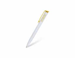 Caneta plástica com carga esferográfica azul, ideal para uma escrita suave e contínua. Seu acionamento por clique proporciona praticidade e rapidez no uso diário. Leve e ergonômica, garante conforto ao escrever, sendo perfeita para anotações, estudos e trabalho. Com design moderno e funcional, é uma excelente opção para uso pessoal ou como brinde promocional, unindo estilo, durabilidade e eficiência
