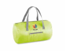 Sacola esportiva dobrável em 210D ripstop com bolso frontal. Fornecida desdobrada. Capacidade até 17 L. ø240 x 410 mm | Dobrado: 160 x 160 mm