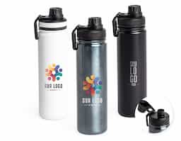 Garrafa térmica em inox com capacidade de 650ml, possui parede dupla que auxilia na conservação da temperatura. Acompanha tampa plástica rosqueável com bocal integrado e alça acoplada para facilitar o transporte. Ideal para uso diário.