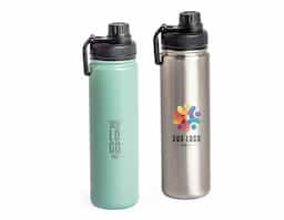 Garrafa térmica em inox com capacidade de 650ml, possui parede dupla que auxilia na conservação da temperatura. Acompanha tampa plástica rosqueável com bocal integrado e alça acoplada para facilitar o transporte. Ideal para uso diário.