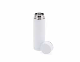 Garrafa Térmica em Inox 320ml Garrafa térmica compacta e elegante, fabricada em aço inoxidável 304 de alta qualidade, com capacidade de 320ml. Possui tampa rosqueável que garante vedação eficiente, ideal para manter suas bebidas quentes ou frias por mais tempo. Perfeita para uso diário, no escritório ou em viagens.