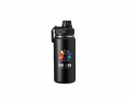 Garrafa térmica inox de capacidade de até 550ml. A pintura eletrostática garante uma cor duradoura e acabamento de maior qualidade. Sua parede dupla e isolamento à vácuo mantém o líquido conservado por mais tempo e permite o uso da garrafa sem a necessidade de se preocupar em entrar em contato direto com o calor interno ou vazamentos. Além disso, a garrafa conta com uma tampa rosqueável e uma alça que facilita o transporte para qualquer lugar.