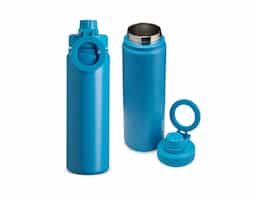 Garrafa térmica em inox com capacidade de 750ml, pintura eletrostática para maior durabilidade e acabamento. Possui parede dupla com isolamento a vácuo, que conserva a temperatura e evita vazamentos. A tampa rosqueável traz alça circular magnética compatível com iPhones.