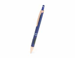 A elegância e o conforto combinados em uma única caneta esferográfica para garantir uma escrita mais agradável através da sua construção metálica e seu par de grips em borracha, além de ponta e clipe em plástico. Sua carga azul de 1.0 mm possui acionamento por clique com ponteira emborrachada que que permite seu uso como uma caneta touch para interação com smartphones, tablets e demais dispositivos de telas touchscreen.