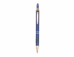 A elegância e o conforto combinados em uma única caneta esferográfica para garantir uma escrita mais agradável através da sua construção metálica e seu par de grips em borracha, além de ponta e clipe em plástico. Sua carga azul de 1.0 mm possui acionamento por clique com ponteira emborrachada que que permite seu uso como uma caneta touch para interação com smartphones, tablets e demais dispositivos de telas touchscreen.