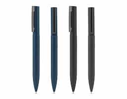 Esferográfica elegante em metal 60% reciclado. A esferográfica tem um clipe, mecanismo twist e escrita em azul até 1,5 km. Uma escolha perfeita para realçar a identidade da sua marca. Fornecido em caixa presente de papel proveniente de gestão florestal sustentável.