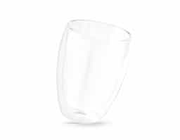 Copo em vidro borossilicato com parede dupla, isolada a ar. Capacidade até 350 mL. Fornecido em caixa presente personalizável. Certificação EU Food Grade.