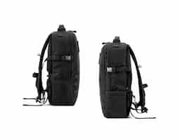 Mochila para utilização diária em ambientes profissionais ou de lazer, Ideal também para esportes e caminhadas ao ar livre. O seu design torna esta mochila um produto versátil e resistente. Composta por poliéster reciclado 600D de alta densidade e forro em poliéster reciclado 210D. Possui um compartimento principal com bolso para notebook até 17.3" e diversos bolsos que facilitam a organização dos itens, um bolso com zíper e um bolso lateral. Possui características particulares como cintas de compressão nas laterais, tiras multifuncionais em webbing, alça peitoral ajustável, pega na parte superior e alça para trolley em caso de necessidade. Contém também um emblema removível, com o mesmo material da mochila, ideal para personalização. Capacidade até 21L.