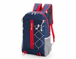 Mochila dobrável em poliéster resistente à água, com capacidade de até 20 litros. Quando dobrada, pode ser transportada como um estojo compacto. Aberta, conta com compartimento interno com divisória, bolso frontal amplo, dois bolsos laterais em rede com elástico, compartimento traseiro antifurto e alças com espuma respirável.
