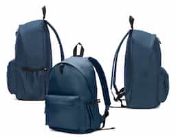 Mochila em poliéster reciclado 600D com forro 210D, ideal para ações sustentáveis. Conta com compartimento principal amplo, bolso frontal, bolso lateral para squeeze e alça superior em webbing. Capacidade de até 18L. Brinde corporativo funcional e com apelo ecológico.