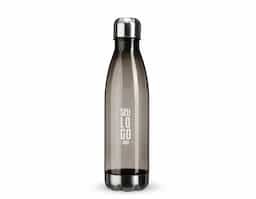 Garrafa plástica translúcida com capacidade de 750 ml e marcação de volume até 700 ml, ideal para acompanhar a rotina com praticidade. Possui base e tampa rosqueável em alumínio, que adicionam resistência e um toque moderno. Um brinde corporativo funcional e de grande apelo visual.