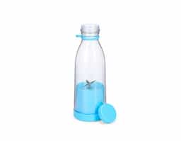 Garrafa plástica com base misturadora para frutas com capacidade máxima de 380ml. Possui base rosqueável com lâminas em inox acionadas por botão, permitindo a mistura de frutas com líquidos, além de tampa rosqueável e alça removível em silicone para transporte. Observação: Para que o triturador funcione corretamente, o volume de frutas e líquidos não deve ultrapassar 300ml.