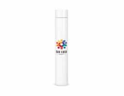 Garrafa em inox 304 com capacidade de até 250ml, compacta e resistente à corrosão. Possui tampa rosqueável que garante vedação segura e praticidade no uso. Ideal para bebidas quentes ou frias, é um brinde corporativo durável, funcional e perfeito para o dia a dia ou ações promocionais.