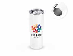 Copo térmico em inox com capacidade para até 600ml. Conta com estrutura de parede dupla e tampa plástica com anel de vedação interno e protetor deslizante para o bocal, o que permite conservar a temperatura de bebidas por mais tempo.