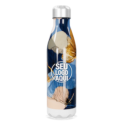 Squeeze de metal 750 ml com acabamento fosco.