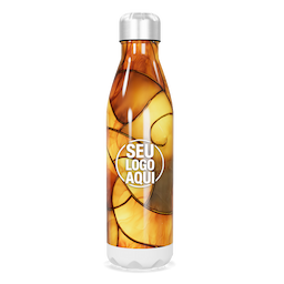 Squeeze de metal 750 ml com acabamento fosco.