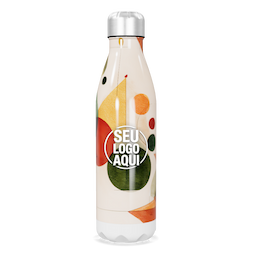 Squeeze de metal 750 ml com acabamento fosco.
