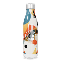 Squeeze de metal 750 ml com acabamento fosco.