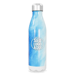 Squeeze de metal 750 ml com acabamento fosco.