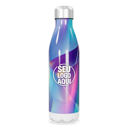 Squeeze de metal 750 ml com acabamento fosco.