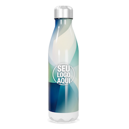 Squeeze de metal 750 ml com acabamento fosco.