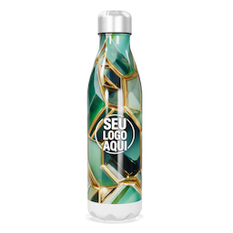 Squeeze de metal 750 ml com acabamento fosco.