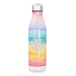 Squeeze de metal 750 ml com acabamento fosco.