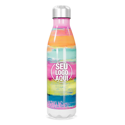 Squeeze de metal 750 ml com acabamento fosco.