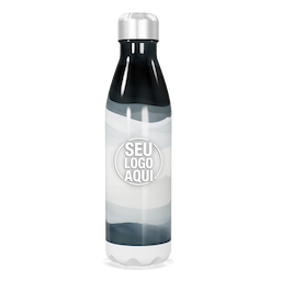 Squeeze de metal 750 ml com acabamento fosco.