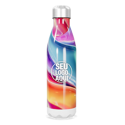 Squeeze de metal 750 ml com acabamento fosco.