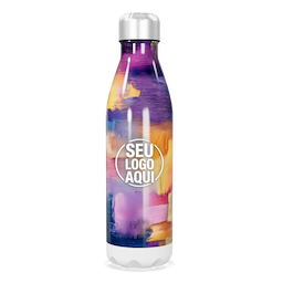Squeeze de metal 750 ml com acabamento fosco.
