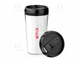 Copo de viagem PP e PS com corpo duplo capacidade  520 ml