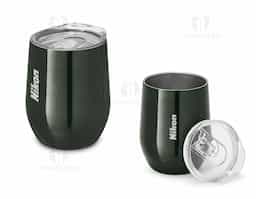 Copo de viagem aço inox  com corpo duplo capacidade 400 ml