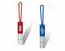 Chaveiro alumínio com 1 led  com porta comprimidos e fita em silicone