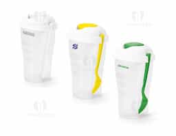 Copo para salada. PP. Com garfo e molheira. Capacidade: 850 ml. Apta para microondas (retirar a tampa)