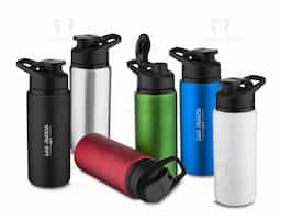 Garrafa de alumínio de 600ml em cores.