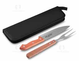 Kit Churrasco Estojo em nylon, faca 7 e garfo trinchante.
