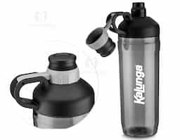 squeeze plástico com alça de mão, tampa e bico rosqueável. capacidade 1.500ml