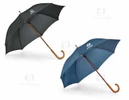 Guarda chuva poliéster 190T Haste e pega em madeira