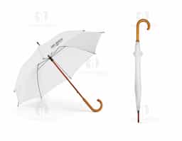 Guarda chuva poliéster 190T Haste e pega em madeira