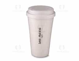 Copo fibra de arroz 550ml com tampa de bocal
