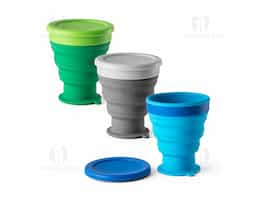 Copo viagem dobrável silicone 400ml