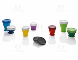 Copo viagem dobrável silicone 400ml