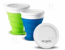 Copo viagem dobrável silicone 400ml