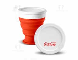 Copo viagem dobrável silicone 400ml
