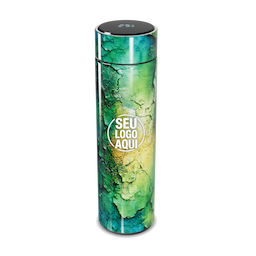 Garrafa térmica em aço inox com parede dupla 450ml com infusor,
Display LED com termômetro digital na tampa para indicar a temperatura do líquido,
Conserva líquido quente por até 5 horas e líquido frio até 7 horas