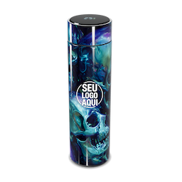 Garrafa térmica em aço inox com parede dupla 450ml com infusor,
Display LED com termômetro digital na tampa para indicar a temperatura do líquido,
Conserva líquido quente por até 5 horas e líquido frio até 7 horas