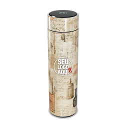 Garrafa térmica em aço inox com parede dupla 450ml com infusor,
Display LED com termômetro digital na tampa para indicar a temperatura do líquido,
Conserva líquido quente por até 5 horas e líquido frio até 7 horas